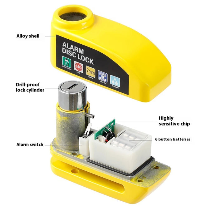 Electric Bicycle Alarm Disc Brake Iock